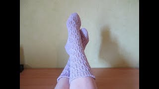 Tuto chaussettes dété en coton modèle complet [upl. by Accber984]