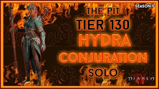 Pit 130 Hydra Sorc Clear  Season 5 Diablo 4 [upl. by Etnaud435]