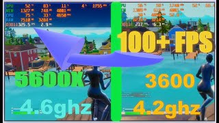 GTX 1660 x Ryzen 5 5600x vs 3600 Comparison  FORTNITE  No overclocks  PC  Windows 10 [upl. by Irrehc789]