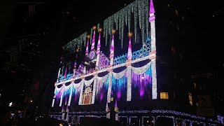 Saks 5th Ave Christmas 2017 Light show Once upon a Holiday New York Rockefeller Center Big Apple [upl. by Modesta]