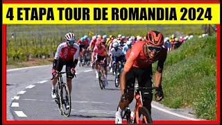 4 ETAPA TOUR de ROMANDIA 2024 BESTIAL SUBIDA EGAN Bernal Richard CARAPAZ [upl. by Annoed]