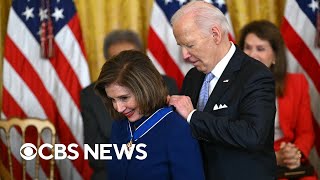 Biden awards Medal of Freedom to Nancy Pelosi Al Gore and 17 others  full video [upl. by Ztnahc]