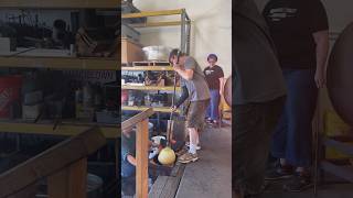 Glassblower uses lungs to mold music rock heavymetal satisfying [upl. by Aihsenyt]