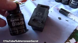 How to Refill the PG–540 Black Colour Cartridge on a Canon PIXMA Printer [upl. by Enaamuj259]