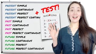 ALL 12 ENGLISH TENSES IN 1 HOUR  TEST [upl. by Eneloj54]