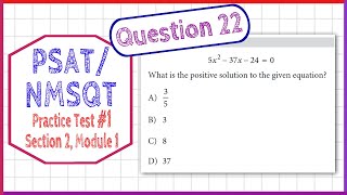 PSAT  NMSQT Question 22 from Practice Test 1 Section 2 Module 1 [upl. by Celestia]