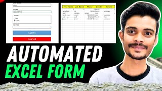 Earn 29000Pkr EASILY Make an Automated Data Entry Form in Excel  Data Entry in Excel [upl. by Ruperta488]