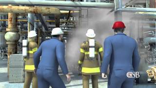 Animation of Fire at Chevrons Richmond Refinery August 6 2012 [upl. by Nariko300]