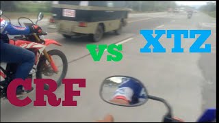 XTZ125 vs CRF150L [upl. by Munafo624]