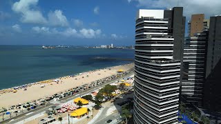 Flat Atlântico olhando para o Landscape Residence na Praia do Meireles em Fortaleza Ceará [upl. by Dorrej]