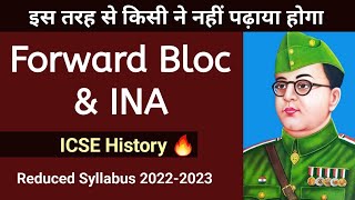 Forward Bloc and INA  ICSE History  English For All  class 10 [upl. by Tlevesoor310]