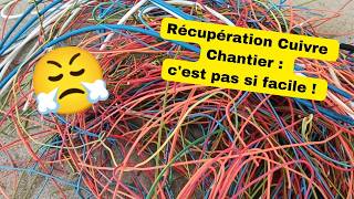 Récupération du cuivre usagé après chantier électrique [upl. by Lanctot673]