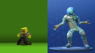 Fortnite Dances in Minecraft Emoticons Mod [upl. by Namharludba]