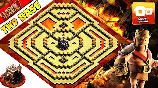 NEW STRONGEST Town Hall 9 TH9 WAR Base With CopyLink 2022  Clash Of Clans 709 [upl. by Elbon]