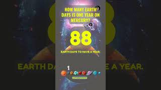 1 YEAR ON MERCURY kids science education space learning fun astronomy asal didyouknow [upl. by Fatsug]