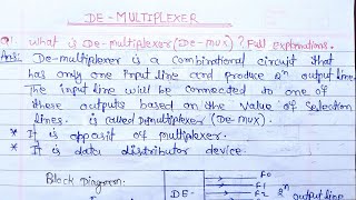 what is DeMultiplexer in hindi  1×2 demultiplexer [upl. by Eiffub143]