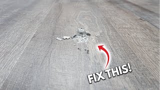 How To Fix And Replace Damaged Laminate Vinyl Plank LVP Engineered Wood Flooring Like A Pro DIY [upl. by Caria]