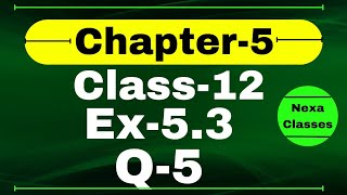 Class 12 Ex 53 Q5 Math  Differentiability  Q5 Ex 53 Class 12 Math  Ex 53 Q5 Class 12 Math [upl. by Herrington]