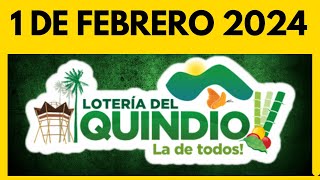 Resultado de la LOTERIA del QUINDIO del JUEVES 1 de febrero de 2024 💫✅💰 ULTIMO SORTEO [upl. by Sidon]