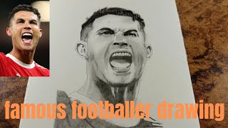 How to Draw Famous Football Players  Cristiano Ronaldo Drawing Step By Step [upl. by Lussi]