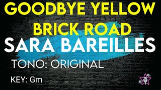 Sara Bareilles  Goodbye Yellow Brick Road Live from Atlanta  Karaoke Instrumental [upl. by Quillan]