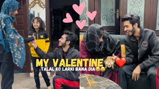 Meri valentine😂❤️ talal ko larki bana dia😂 Vlog  ibi Sheikh [upl. by Harman]