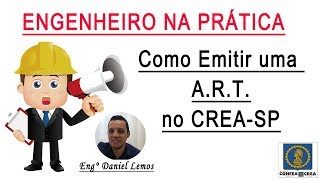 COMO EMITIR UMA ART NO CREA SP  ATUALIZADO PASSO A PASSO [upl. by Neelasor]