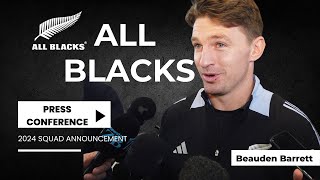 ALL BLACKS Beauden Barrett interview at squad announcement [upl. by Eelac]