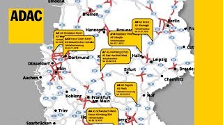 Baustellen auf Deutschlands Autobahnen I ADAC 2018 [upl. by Annaej]