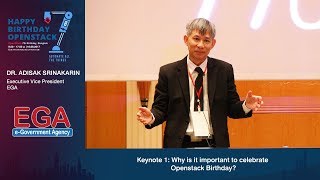 Why is it important to celebrate Openstack Birthday  Dr Adisak Srinakarin [upl. by Regine]