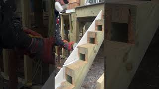 PVC Board Cutting for Stair Stringer carpenter construction [upl. by Naman978]