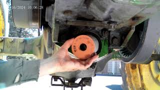 1940 John Deere H  Oil change and replacement of temperature gauge [upl. by Fredenburg]