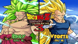 LSSJ3 Broly VS SSJ3 Vegeta  DBZ Budokai Tenkaichi 3 Mods [upl. by Tara]