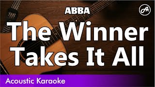 ABBA  The Winner Takes It All karaoke acoustic [upl. by Hairas531]