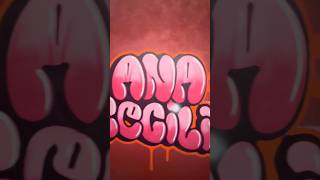 Seu nome em forma de graffiti “Ana Cecilia” sprayart graffiti lettering shorts nosilagraffart [upl. by Atsahs]