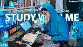 STUDY WITH ME LIVE  12 HOURS ✨ Harvard Student Rain sounds Pomodoro 60 FiveMonthsStudyChallenge [upl. by Uzial431]