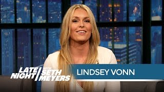 Lindsey Vonn Talks Dating Tiger Woods  Late Night with Seth Meyers [upl. by Senecal]