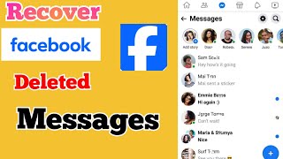 How to Recover Deleted Facebook Messages  New Update [upl. by Merrile]