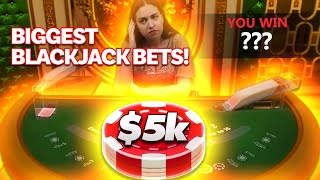 THE BIGGEST BLACKJACK BETS EVER MUST WATCH [upl. by Geiger]