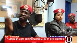 H E BOBI WINE amp HON SALM SULTAN TANAH ON 88 9 FM HERE IN KISORO [upl. by Attoynek]