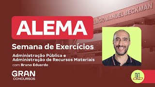 Concurso ALEMA  Semana de Exercícios  Administração Pública com Bruno Eduardo [upl. by Enohsal351]