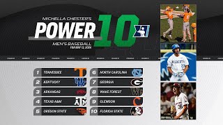 College baseball rankings SEC takes top 4 in latest Power 10 [upl. by Nohsid]