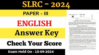 Answer Key English  Grade III  HSSLC level exam Answer Key ADRE 20 [upl. by Yna358]