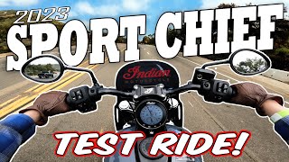 Demo Rider Lost Control and Blamed Me 2023 Indian Sport Chief Test Ride [upl. by Heriberto176]