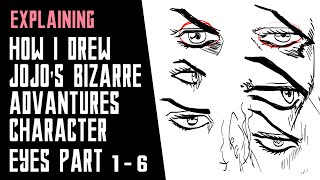 How I draw Jojo Characters Eyes Part 16 Explained [upl. by Tatianna]