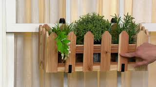 Ultimate Innovations Deck amp Rail Hanging Wood Planter Box on QVC [upl. by Sollie235]