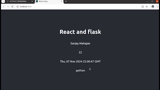 Python Flask connection to ReactJS [upl. by Ellenahc469]