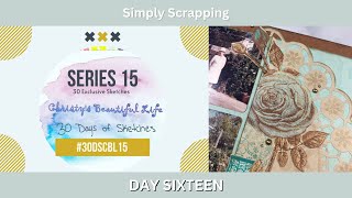 30dscbl15 Day Sixteen  A sketch by Aprilynne Bishop Barrett  A Scrapbook Layout Process Video [upl. by Yraunaj503]