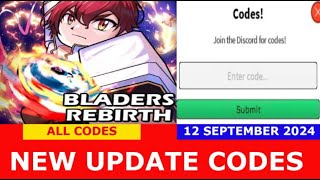 NEW CODES September 12 2024 UPDATE 5 BladersRebirth ROBLOX  ALL CODES [upl. by Ahras]