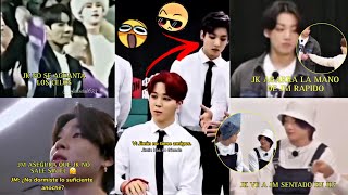 JIKOOK JEALOUSY🤨JK ESPERO A QUE JM DIJIERA QUE NO TIENE AMIGOS🫠JM LE DICE A JK QUE NO LO VISITO😳 [upl. by Skyla]